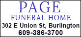 Page Funeral Home Sponsorship Banner